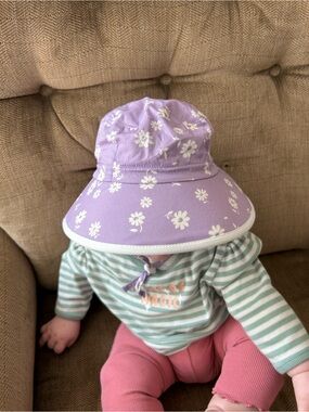 Jan & Jul Purple Daisy Cotton Bucket Hat
